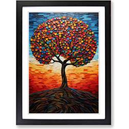 Marlow Home Co Tree Modern Black Framed Art 25x34cm