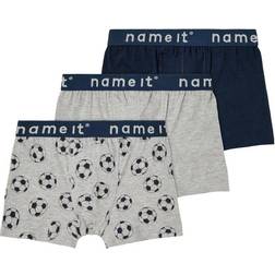 Name It Football Boxershorts 3-pack - Grey Melange (13208840)