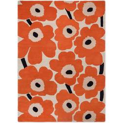 Marimekko Unikko Wool Rug 170x240 cm Orange Red Red, Orange