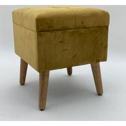 Trunk Mustard Yellow Foot Stool 41cm