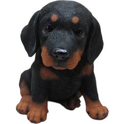 Hitseller Dachshund Puppy Sitting Black/Brown Dekorationsfigur 17cm