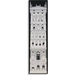 Fornasetti Panel Grattacielo Rinascimentale Black/White Wanddeko 50x200cm