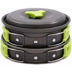 Camping Cookware Mess Kit Backpacking Gear Hiking Outdoors