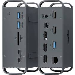 Nordic 1 to 15 USB-C docking station triple monitors 2xHDMI 1xDP 4K60Hz 7xUSB 1xUSB-C PD65W 1xRJ45 1xSD 1xMicro SD Thunderbolt 3/4 USB4