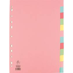 White Box Divider A4 12-Part Pink with Multi-Colour Tabs