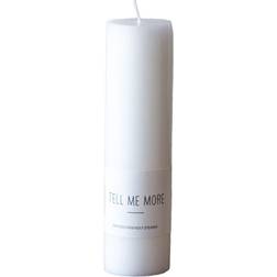 Tell Me More Stearin White Candle 15cm