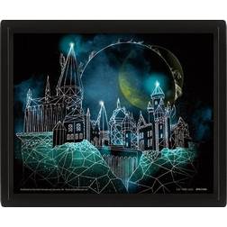 Pyramid Harry Potter 3D Image Multicolour Art encadré 29x24cm