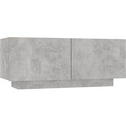 vidaXL 3082769 Concrete Grey Comodino 35x100cm