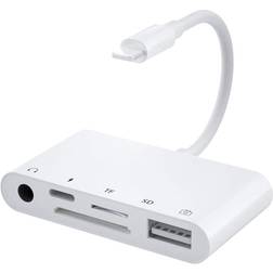 Nordic LGN-106 Lightning - USB A 3.1/3.5mm/TF/SD/USB C PD Adapter