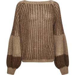 Noella Liana Knit Sweater - Brown/Camel