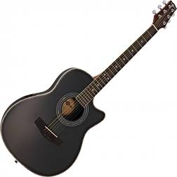 Gear4music Roundback Electro Acoustic Guitar by Gear4music, Black