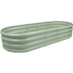 Harbour Housewares Rounded Galvanised Steel Raised Garden Bed