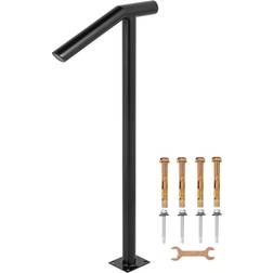 VEVOR 2-Step Handrail Single Post Round Metal Handrail for Stairs Alu