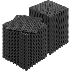 VEVOR 12" X 12" Drainage Mats In Different Colors 12 W x 12 L Garage Flooring in Black 12 H x 12 W x 0.6 D in sHZXSJDD1212YJT8W2V0" Black