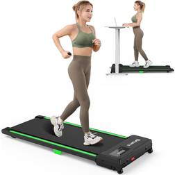 Dripex 2.5HP Under Desk Treadmill with 6 Shock-absorbing Cushions Remote Control and LED Display