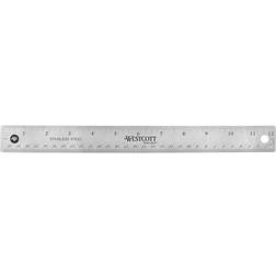 Westcott Standard Stainless Steel Ruler 12"