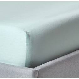 Homescapes Cotton Deep Fitted Thread Count Bed Sheet Blue