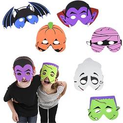 Rhode Island Novelty 7" Halloween Foam Masks 12pcs