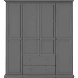 Furniture To Go Paris Matt Grey Wardrobe 181.4x200.6cm