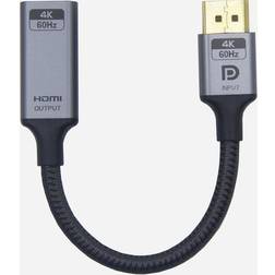 Nordic DPHM-104 Displayport - HDMI Adapter M-M 0.2m