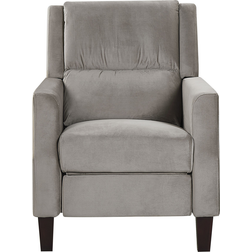 Beliani Velvet Recliner Grey Poltrona 97cm