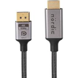 Nordic DPHM-420 Displayport - HDMI M-M 2m