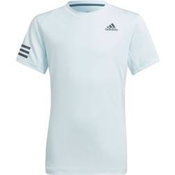 Adidas Junior Club 3 Stripes Short Sleeve T-shirt - Blue