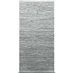 Rug Solid Alfombra Leather 75x200 cm Light Grey Gris cm