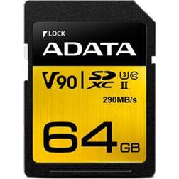 Adata Premier ONE SDXC Class 10 UHS-II U3 V90 290/260MB/s 64GB