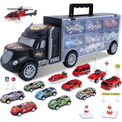 HAENPLE Cars Truck Toys Transport Carrier Set