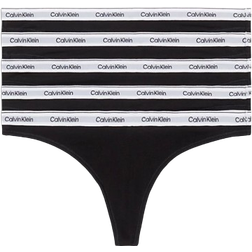 Calvin Klein Low Rise Thongs 5-pack - Black