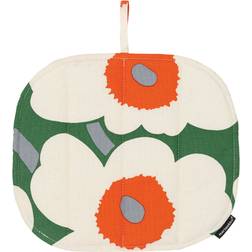 Marimekko Small Poppy Grydelap Orange, Grøn (22.5x22cm)