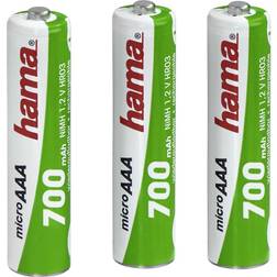 Hama NiMH AAA Rechargeable Batteries 700mAh Compatible