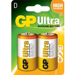 GP Batteries Ultra Plus Alkaline D 2-pack