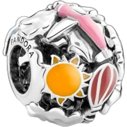Pandora Fly Away Rainbow & Travel Charm - Silver/Multicolour