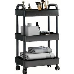 3 Layers Cart Black Trolley Table