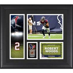 Fanatics Authentic Robert Woods Houston Texans Framed 15" x 17" Player Collage with a Piece of Game-Used Ball