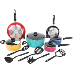 Gr8 Home Multi Colour Cookware Set with lid 15 Parts