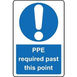 KPCM Display Ltd PPE Required Past This Point Safety Sign 300mmx200mm