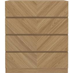 GFW Catania Euro Oak Chest of Drawer 77x89cm