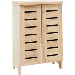 House and Homestyle Slatted Light Oak Shoe Rack 60x89.5cm