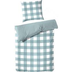 Hahn Haustextilien Geometric Duvet Cover Blue, White (200x135cm)