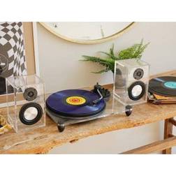 Steepletone Soho Clear Luxury Turntable with Wireless Speakers
