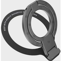 INF Magnetisk telefonstativ med dubbla ringar för iPhone 12/13/14/15-serien Svart