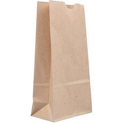 Jam Paper Kraft Lunch Bags 4.1x8x2.3 Brown 500/Box Small Plastic Bag & Foil