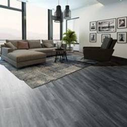 LivingAndHome Rustic Style Self-adhesive PVC Flooring Dark Grey