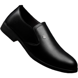 Shein Men Metal Decor Dress Loafers, Business Work Black Dress Shoes