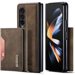 DG.Ming 2 in 1 Magnetic Card Slot Case Samsung Galaxy Z Fold 4 Brown