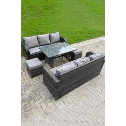 Fimous Rattan Lounge-Set, 1 Tisch einschl. 2 Sofas
