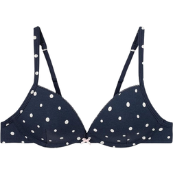 Sanetta Soft Cup Shaped Bra Dark Blue/White